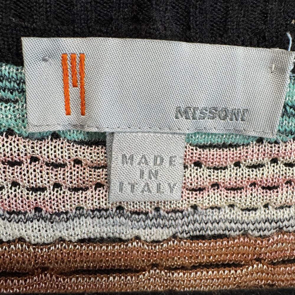 Missoni Wool Blend Textured Knit Multi Scoop Neck Pullover Sweater Made Italy 8 - Picture 9 of 13